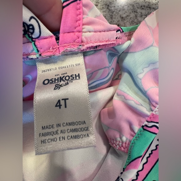 Osh Kosh Flamingo Swimsuit 4T - Picture 4 of 8